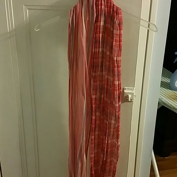 Plaid and stripped scarf