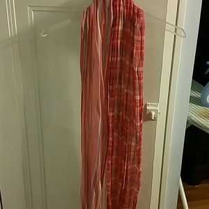 Plaid and stripped scarf