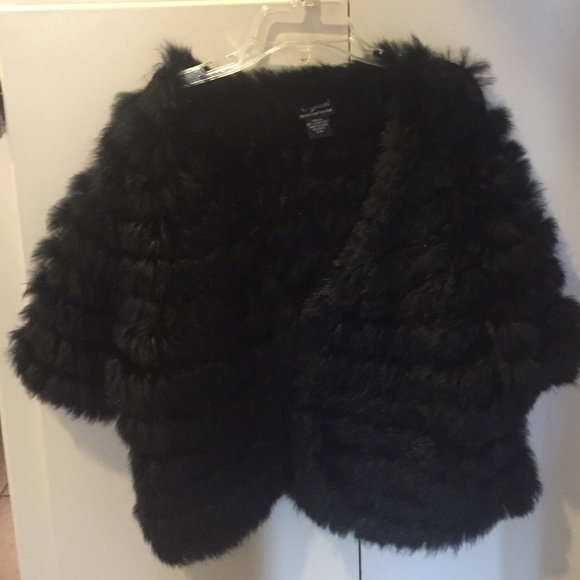 Girls size S/M furry shaw