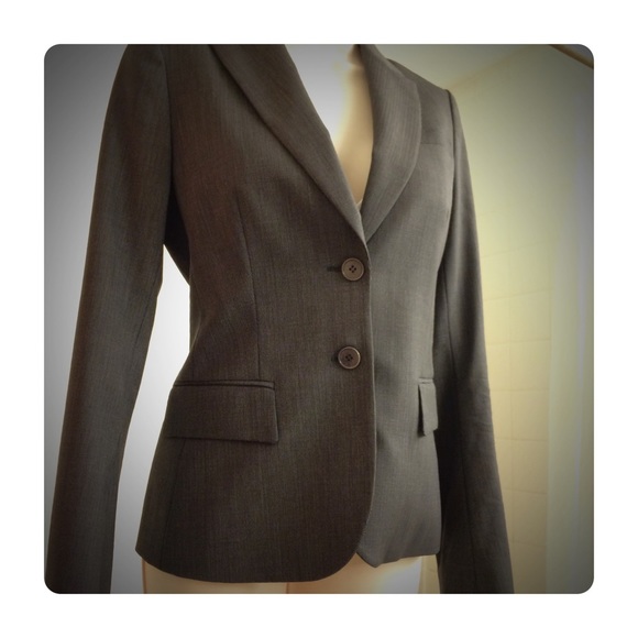 Theory Jackets & Blazers - Elegant Gray/Black Textured Blazer from Theory
