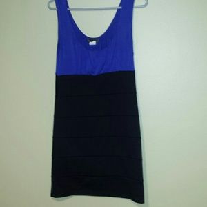 Blue and Black Mini dress