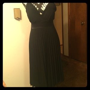 Black pleated dress
