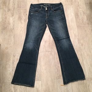 Flare cut, short length jeans