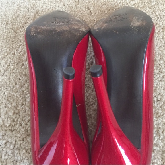Stuart Weitzman Fever Pumps Red Patent Leather 7.5 - Picture 2 of 4