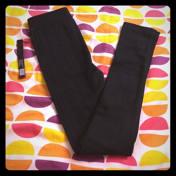 Black fleece-lined leggings - perfect for winter!
