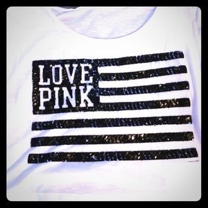 Black & White flag crop top tee