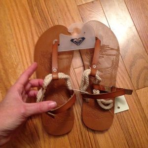 NWT Roxy rope sandals sz 7 8 9 tan