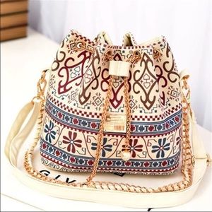 Aztec printed purse