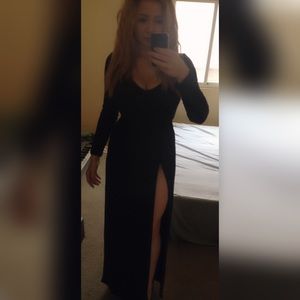 BLACK SIDE SLIT DRESS 💋
