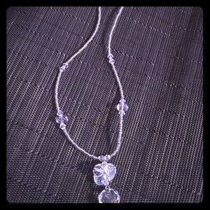 Crystal glass seed bead necklace