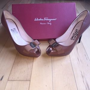 Salvatore Ferregamo Brown Heel shoes!