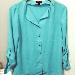 The Limited Turqoise Button up Blouse