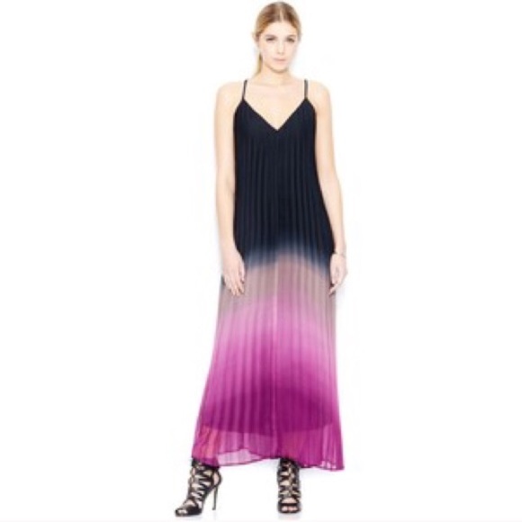 Dresses & Skirts - Ombre PURPLE and black maxi dress pleated, long M