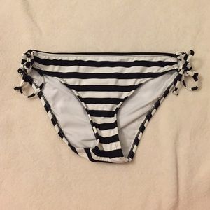 Black and White striped bathing suit bottoms