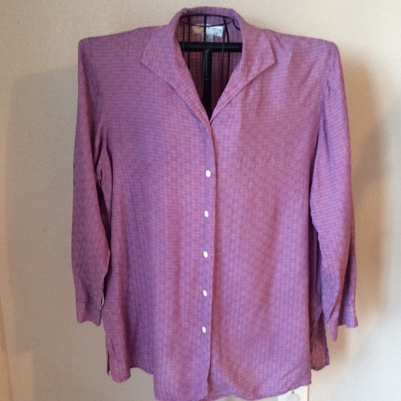 Button down silk blouse