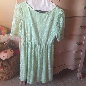 Mint Lace Dress