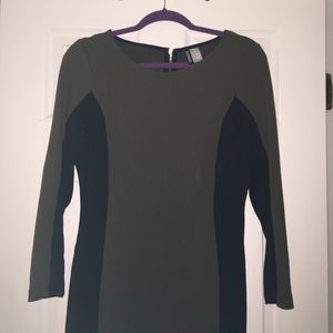 H&M green/black dress