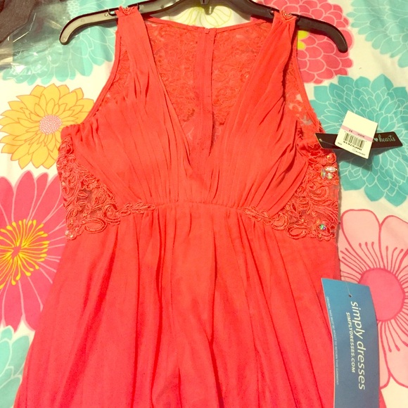 Coral prom dress
