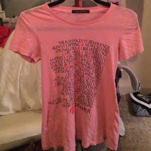 Pink/coral Wildfox shirt in small