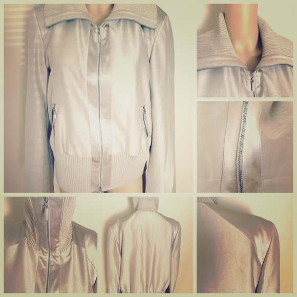 Dana Buchman Metallic Moto Jacket