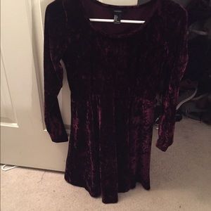 Long sleeve velvet dress