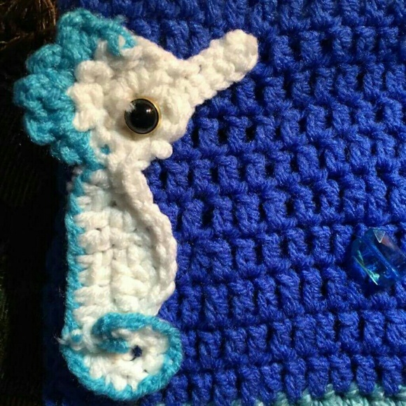 Crochet mermaid tail blanket