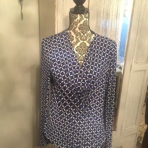 Laundry geometric draped blouse