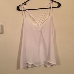 White flowy tank top