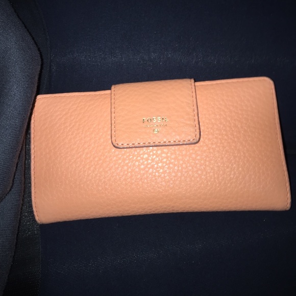 new with tags papaya fossil wallet