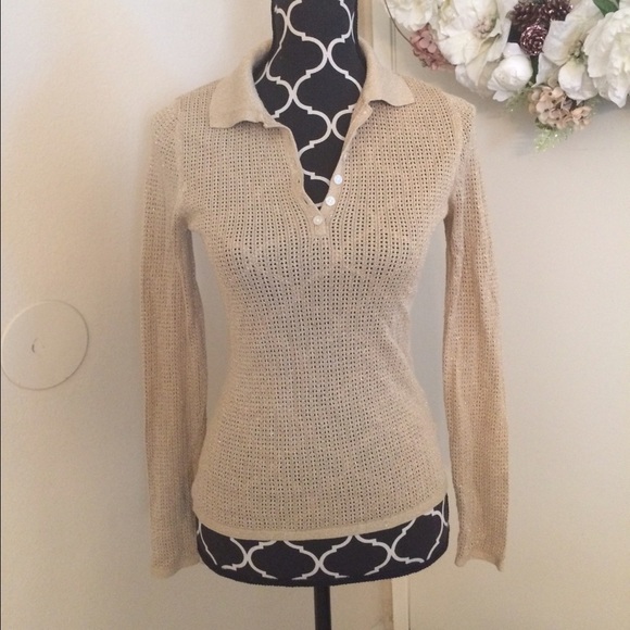 Tommy Hilfiger Gold Pull Over Sweater