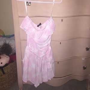 Strapless Floral Romper