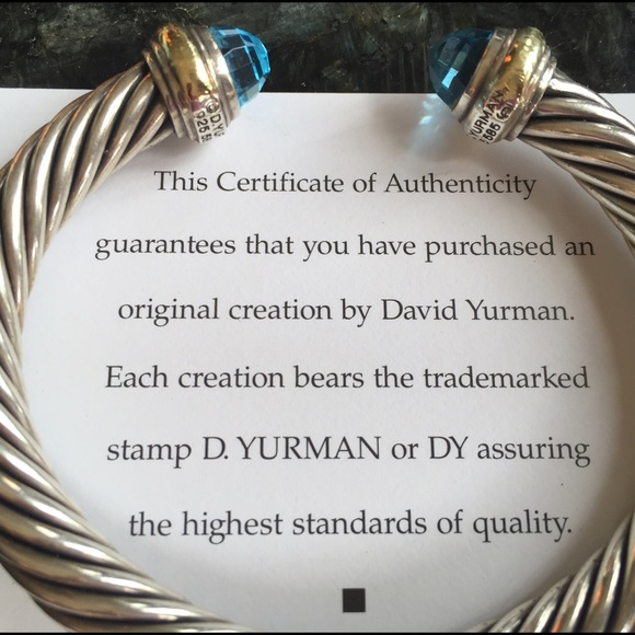 ❤SOLD❤️ David Yurman 14kt gold topaz bracelet - Picture 2 of 4