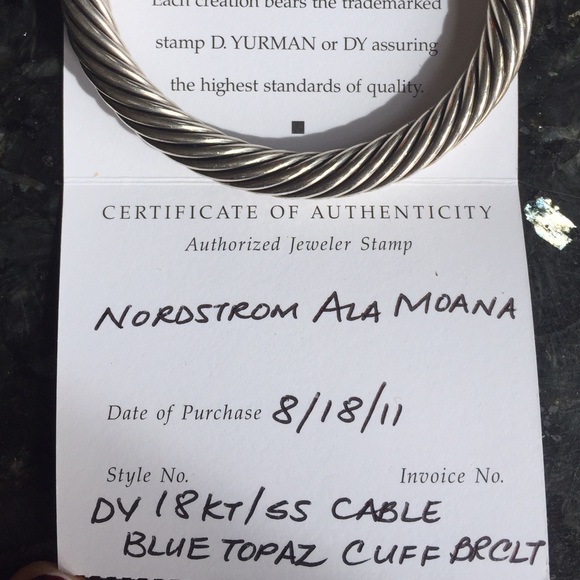 ❤SOLD❤️ David Yurman 14kt gold topaz bracelet - Picture 3 of 4