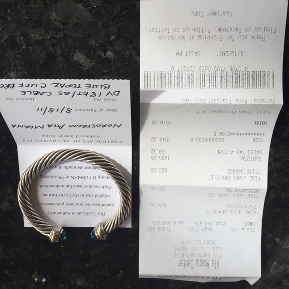 ❤SOLD❤️ David Yurman 14kt gold topaz bracelet - Picture 4 of 4