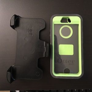 iPhone 5s Otterbox Defender Case. Grey/Lime Green