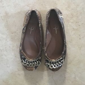 Jessica Simpson snakeskin flats