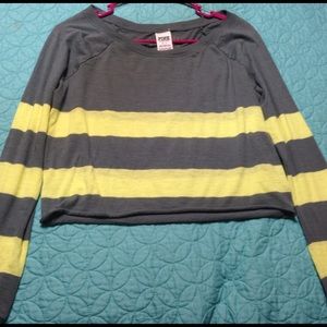 VS PINK Long Sleeve Crop Top