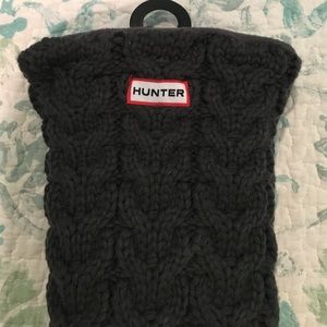 HUNTER Chunky Cable-knit Long Cuff Welly Socks