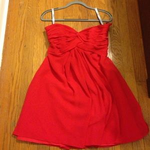 Alexia Designs Red Chiffon Bridesmaid dress