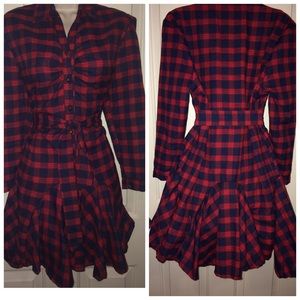 Red and dark blue adorable dress