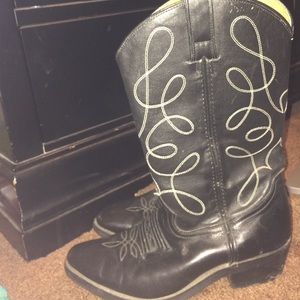Black cowboy boots