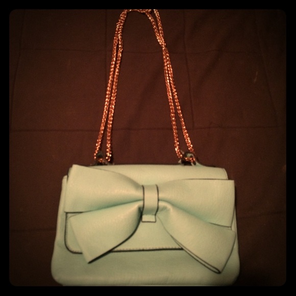 Tiffanys Blue Satchel With Bow