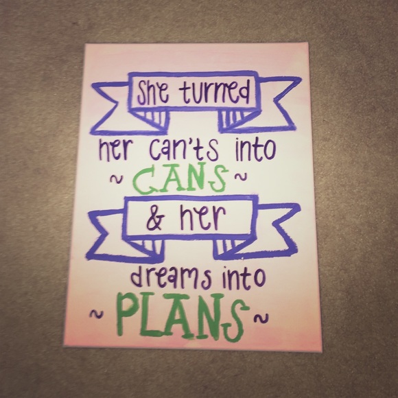 Canvas with a quote