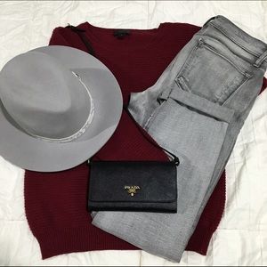 ❌SOLD❌J. Crew burgundy sweater