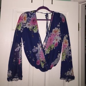 Floral sheer shirt