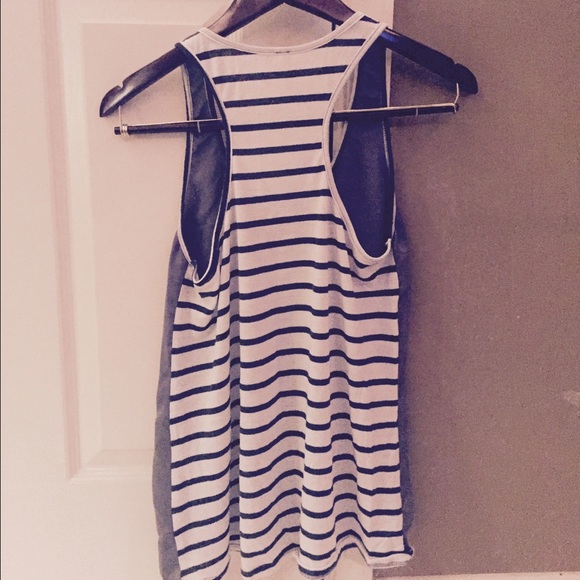Really Cool Silver Front Tank with Striped Back - Picture 2 of 4