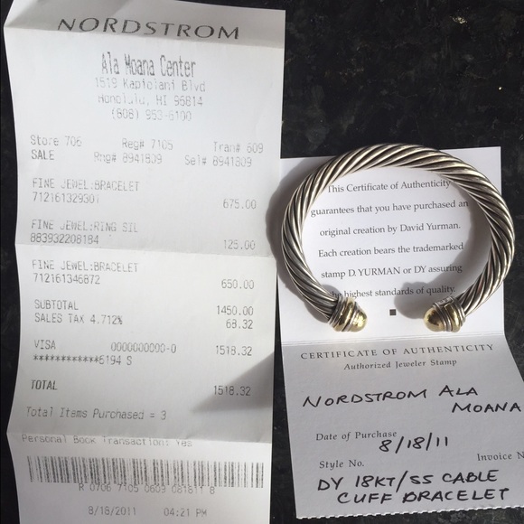 ❤SOLD❤️ David Yurman 7mm cable bracelet silver - Picture 3 of 4