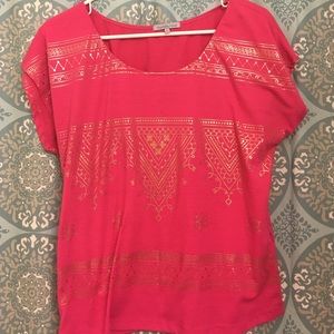 Pink Top w/Gold Detailing