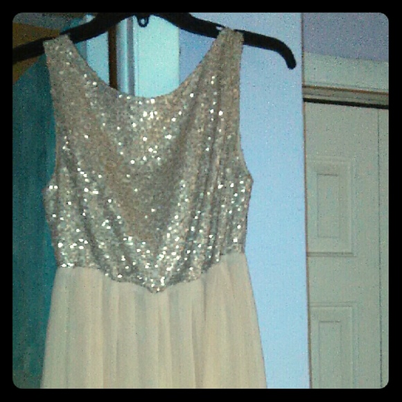 Gold mini dress