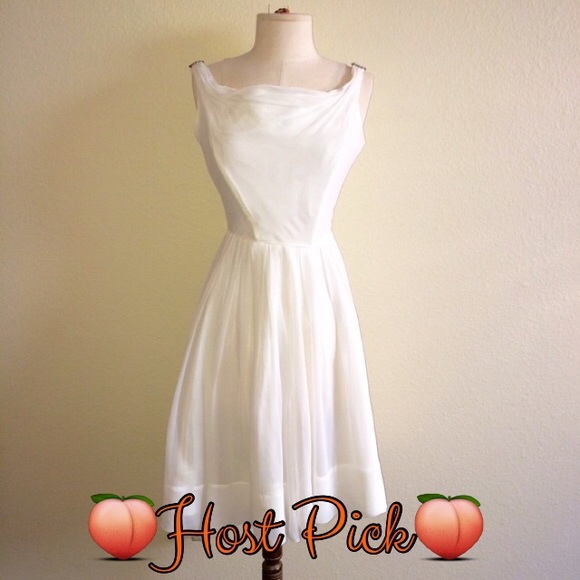 Vintage Dresses & Skirts - Vintage 50s Emma Domb Snow White Cocktail Dress